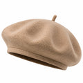 Béret taille unique beige en textile effet feutré style classique