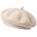 Béret taille unique en textile effet feutré beige style classique