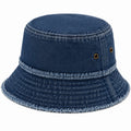 Chapeau bob taille unique en denim bleu à bord effiloché style décontracté