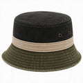 Chapeau bob taille unique en tissu effet denim noir beige kaki - style décontracté