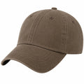 Casquette de baseball taille unique en tissu marron à visière courbée style décontracté