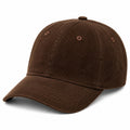 Casquette de baseball taille unique en tissu côtelé marron pour usage quotidien style décontracté