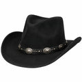 Chapeau cowboy taille unique noir aspect suédine style western