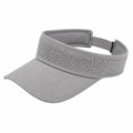 Visière de sport taille unique en textile gris réglable respirante