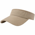 Visière taille unique en tissu beige - protection solaire décontractée
